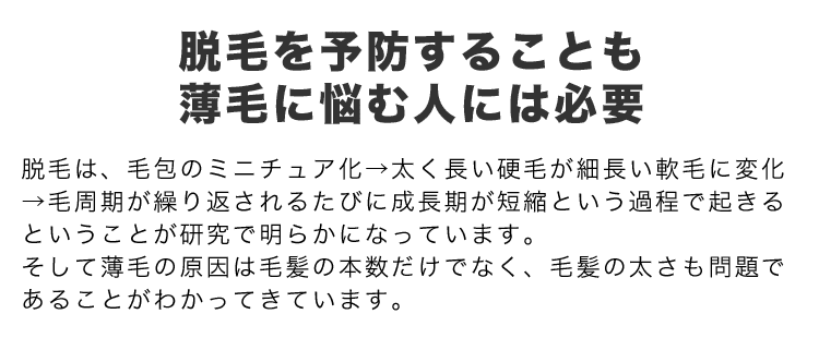 脱毛を予防することも薄毛に悩む人には必要